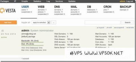 linux VPS免费主机管理面板：VestaCP安装和使用