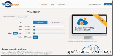 NeoServer:$4/月VM-512MB/10GB/无限 莫斯科 NeoServer:$4/月VM-512MB/10GB/无限 莫斯科