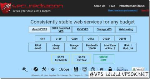 SecureDragon:$2.99/月OpenVZ-512MB/250GB/10TB/坦帕 SecureDragon:$2.99/月OpenVZ-512MB/250GB/10TB/坦帕