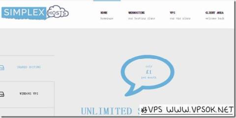 Simplexhosts:£2.5/月KVM-512MB/17GB/100M无限 北卡 Simplexhosts:£2.5/月KVM-512MB/17GB/100M无限 北卡