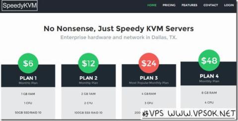 SpeedyKVM:$8/月KVM-1GB/500GB/2.5TB 达拉斯 SpeedyKVM:$8/月KVM-1GB/500GB/2.5TB 达拉斯